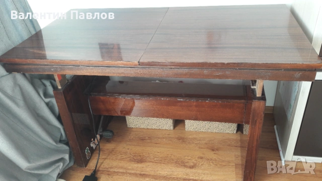 Холна и трапезна маса разтегателна, правоъгълна, повдигащ механизъм, 122 /65/ 58 - 70 см