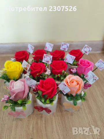 Кашпи с рози, снимка 7 - Подаръци за рожден ден - 49093423