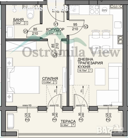НА ЗЕЛЕНО! Двустайни и тристайни апартаменти от инвеститор - кв. Остромила, Пловдив, снимка 4 - Апартаменти - 52514144