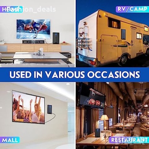 Нова вътрешна телевизионна антена HDTV 4K 1080P Ultra телевизия дом, снимка 4 - Друга електроника - 42017501