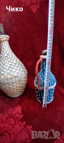 2бр стари стъклени дамаджанки, снимка 4 - Антикварни и старинни предмети - 52448707