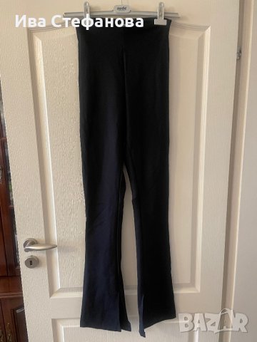 Практичен удобен черен класически еластичен удобен нов панталон висока талия цепки , снимка 7 - Панталони - 42353113