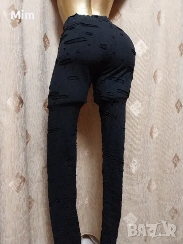 XL Черен еластичен, накъсан клин, снимка 6 - Клинове - 50104285