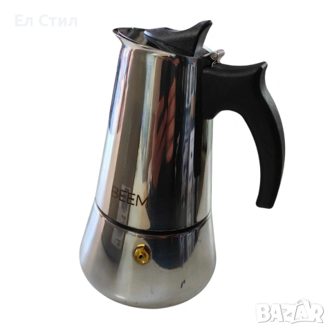 Еспресо кафеварка–за 4 чаши,неръждаема стомана, снимка 7 - Кафемашини - 53589992