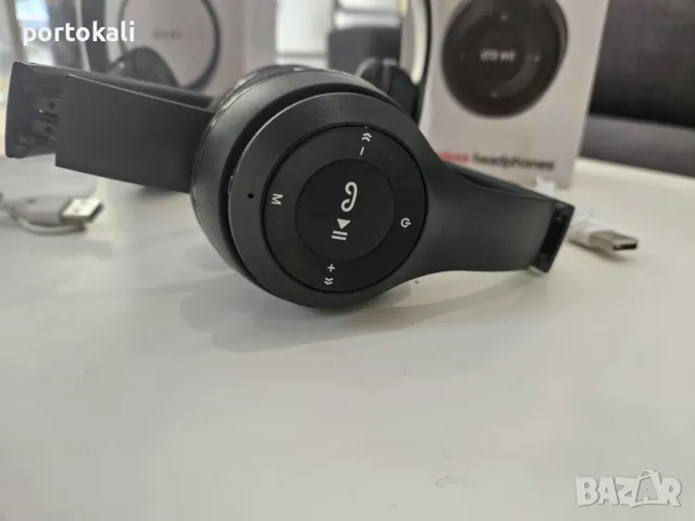 +Гаранция! Нови! Безжични слушалки P47 wireless, Bluetooth, FM, MP3, SD карта памет , снимка 7 - Bluetooth слушалки - 50125046