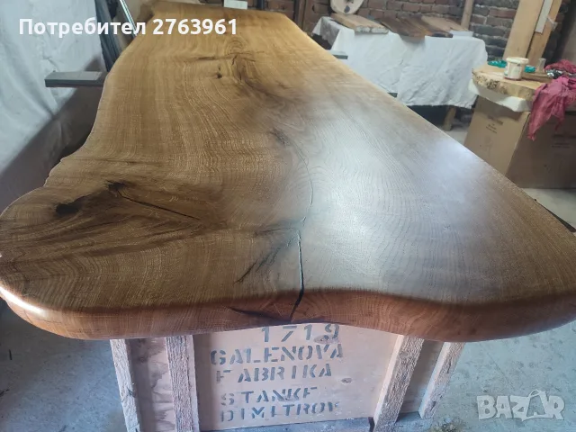 Дървен плот от вековен дъб, снимка 5 - Маси - 56249631