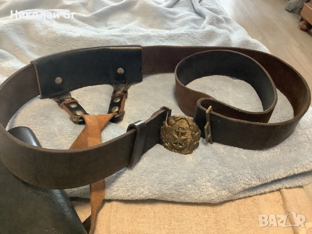 Офицерски    Военноморски   Колан с кобур отличен състояние времената на социализма, снимка 4 - Колани - 52790207