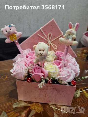 Кутии със 17 сапунени рози, снимка 5 - Подаръци за жени - 50450279