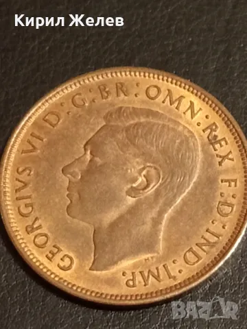 Стара монета 1 пени 1938г. Великобритания Император Джордж шести 49148, снимка 5 - Нумизматика и бонистика - 49064330