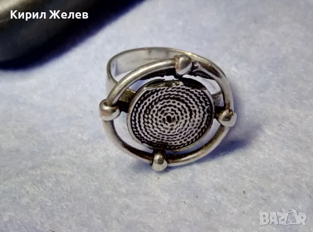 ФЕШЪН АРТ ДИЗАЙН СРЕБЪРЕН ПРЪСТЕН РОДИРАНО СРЕБРО 925 АЖУРНА БИЖУТЕРСКА ИЗРАБОТКА 43791