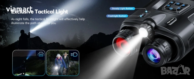 Бинокъл за нощно виждане Z095 за лов и охрана, 4К резолюция, снимка 11 - Екипировка - 53661736