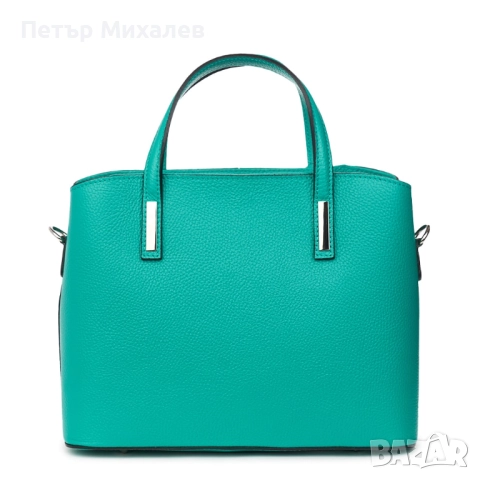 Естествена кожа Тюркоаз, снимка 2 - Чанти - 51706352