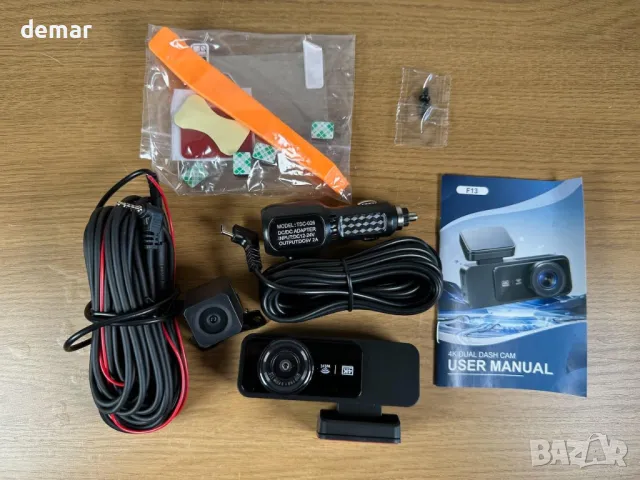 Автомобилна видеорегистраторна камера отпред и отзад 4K+1080P, UHD вграден WiFi с 64GB SD карта, снимка 8 - Аксесоари и консумативи - 50022000