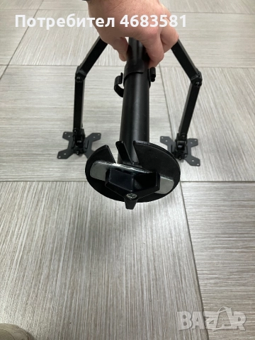 Продавам стойка с два монитора Lenovo 24” L24i-30, снимка 5 - Лаптоп аксесоари - 52803327