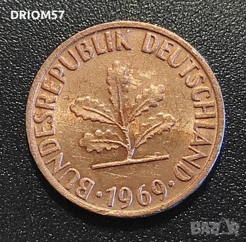 Монета Германия - 1 бр. [1969], снимка 2 - Нумизматика и бонистика - 55790100