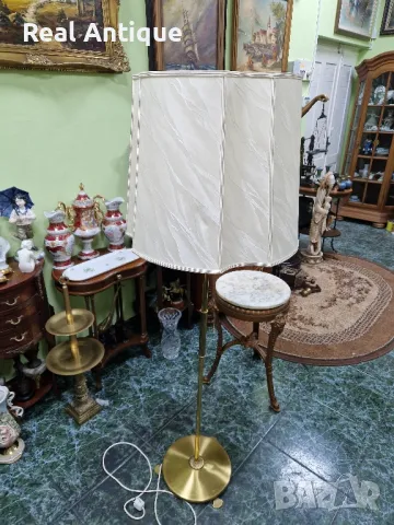 Чудесна антикварна немска бронзова подова лампа , снимка 8 - Настолни лампи - 50152747