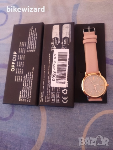 Дамски аналогов кварцов часовник OFFCUP с кожена каишка, 39 мм корпус НОВ, снимка 2 - Дамски - 52946644