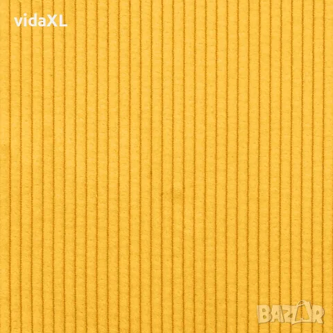 vidaXL Диван с мека мебел, светложълт, 109 см, велурена тъкан, снимка 7 - Дивани и мека мебел - 56147495