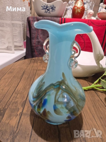 Ваза от мураново стъкло, снимка 5 - Вази - 52507066