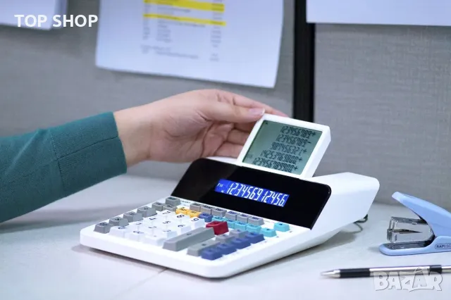 Счетоводен калкулатор за безхартиен печат Sharp EL-1901, снимка 2 - Друга електроника - 49049727