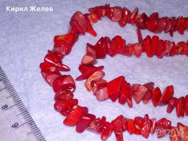 ПРЕКРАСНО СКЪПОЦЕННО ВИНТИДЖ АРТ КОЛИЕ от НАТУРАЛЕН ЧЕРВЕН КОРАЛ БИЖУ РЪЧНА ИЗРАБОТКА 15376, снимка 10 - Колиета, медальони, синджири - 41753198