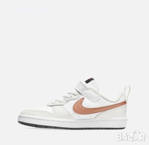 НАМАЛЕНИЕ!!! Детски маратонки NIKE COURT BOROUGH low 2 White/Bronze BQ5451-116, снимка 2 - Детски маратонки - 42514085