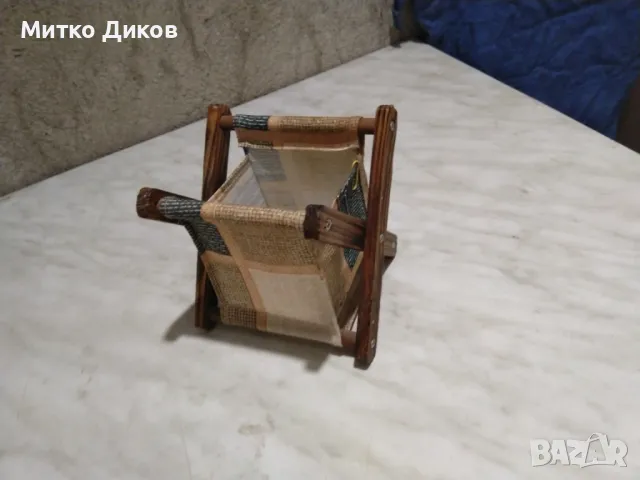 Декоративно столче сгъваемо моливник Н-126мм и 18х13см, снимка 3 - Други - 50024475