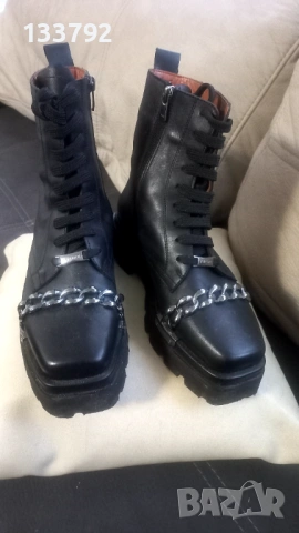 дамски кубинки естествена кожа, снимка 3 - Дамски ботуши - 53055406