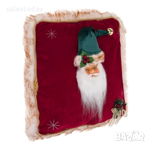 Коледна декоративна възглавница с Дядо Коледа, 3D,  35x35cm