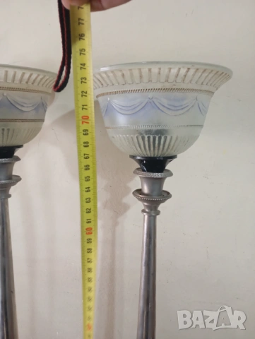 Чифт винтидж паркетни лампи, снимка 4 - Настолни лампи - 53654361