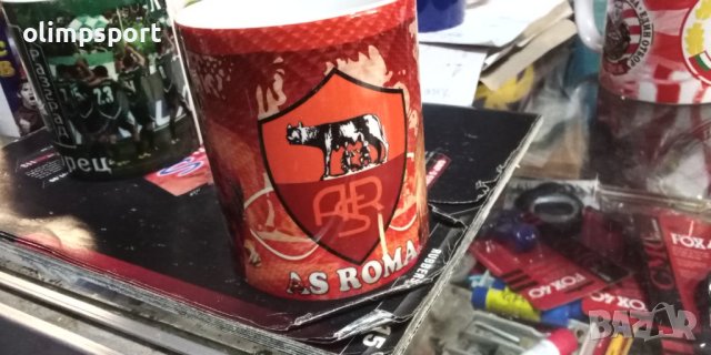 чаша Рома нова порцеланова с дръжка 200мл, снимка 2 - Футбол - 40549026