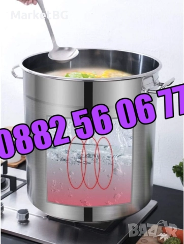 Неръждаеми Казани/Тенджери 80 л, казан 80 литра за готвене, снимка 3 - Съдове за готвене - 51550907