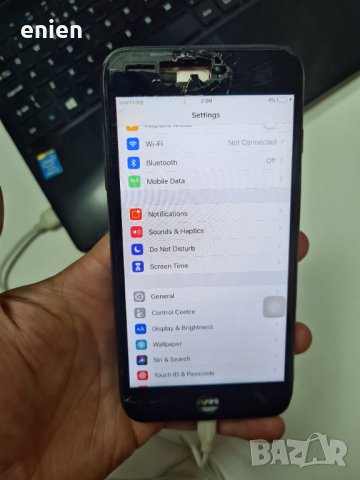 Дисплей с тъч за iPhone 7 Plus Черен с пукнато стъкло, снимка 2 - Резервни части за телефони - 41497743