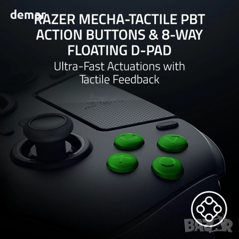 Razer Raiju V3 Pro Безжичен контролер за електронни спортове за PS5/PC, снимка 6 - Аксесоари - 52693077