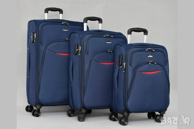 Комплект 3 куфара - различни цветове