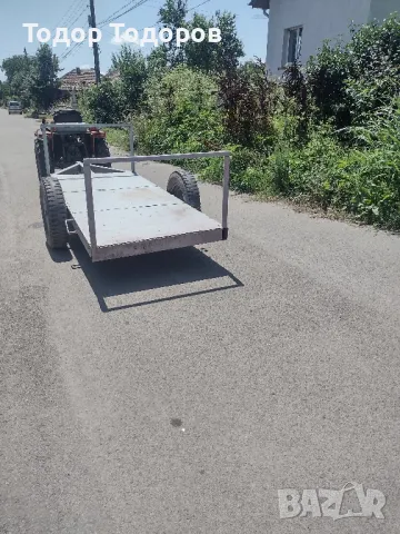 Платформа ремарке за малък китайски или японски трактор за бали или кошери., снимка 5 - Ремаркета - 48107707