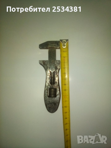 античен стар раздвижен ключ, снимка 1 - Антикварни и старинни предмети - 36173190
