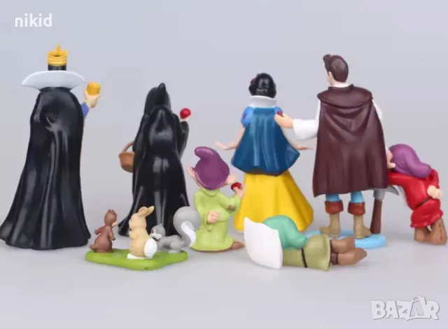 Снежанка джуджета принц герои пластмасови фигурки фигурка играчки за игра и торта украса пластмасови, снимка 3 - Фигурки - 48385969