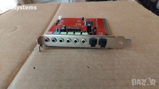 Звукова карта C-Media CMI8768 Chronos M0H8768X2 8 Channel PCI, снимка 2 - Други - 53407019