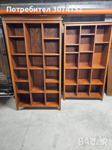 Библиотеки с регуриране на рафтовете изработени изцяло от масив, снимка 2 - Шкафове - 53500065
