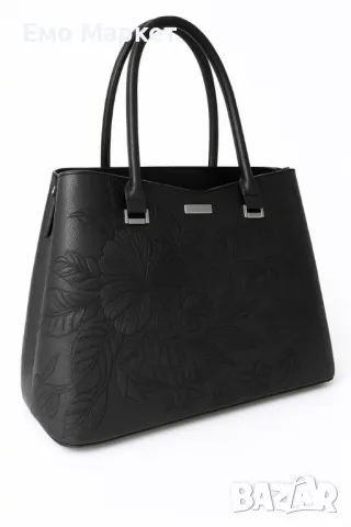 Елегантна дамска чанта с флорална бродерия, снимка 6 - Чанти - 50091879