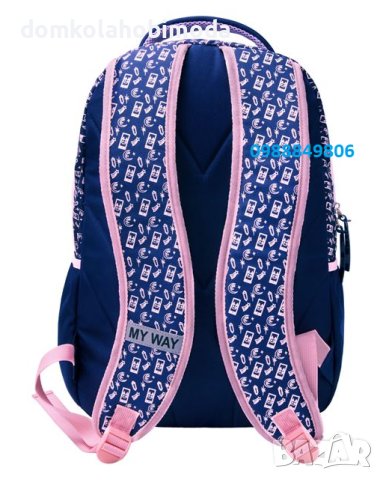 Ученическа раница, 2 отделения 3 джоба.отделение за лаптоп33х15х42 см, снимка 2 - Ученически пособия, канцеларски материали - 41837284