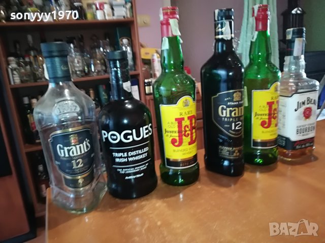 j&b grants pogues 6 празни шишета за колекция 1602231900, снимка 13 - Колекции - 39699612