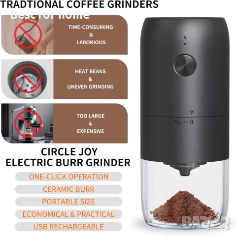 CIRCLE JOY Електрическа кафемелачка, снимка 2 - Други - 49441069