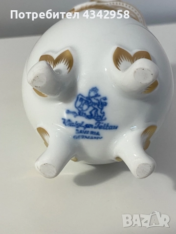 Tettau 1950 г. Порцеланова ваза., снимка 4 - Антикварни и старинни предмети - 51967280