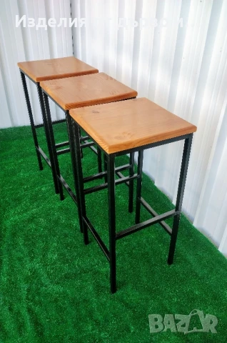 столове с дърво и желязо по поръчка , снимка 5 - Столове - 51102765