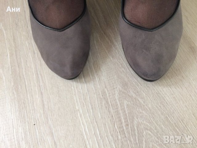 Удобни сиви обувки Tamaris ., снимка 2 - Дамски обувки на ток - 34710714