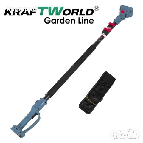 3в1 Акумулаторен Градински Комплект KraftWorld – Резачка с омасляване, Ножица и Телескопичен Прът, снимка 15 - Градински инструменти - 51072074
