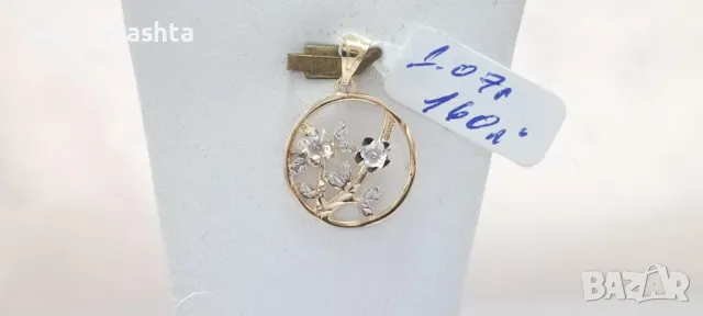 Нова Златна висулка-1,07гр/14кр, снимка 2 - Колиета, медальони, синджири - 47889451