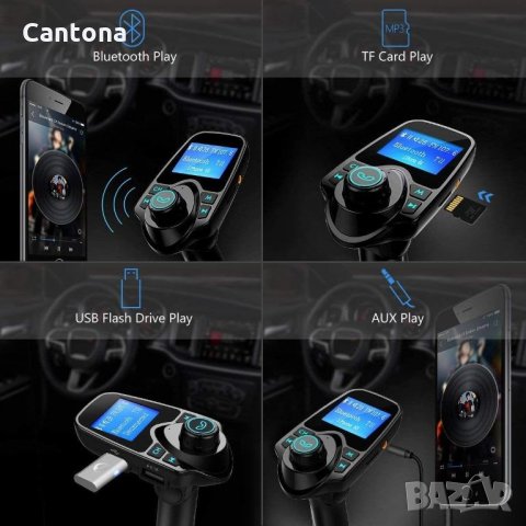 VicTsing Bluetooth FM Transmitter, 2 x USB, 1.44" дисплей, Car Kit, снимка 7 - Аксесоари и консумативи - 35984895